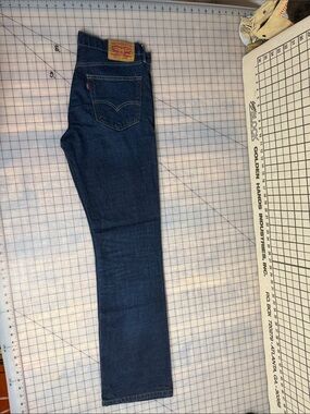 Levi's Men's Dark Blue Slim Straight Jeans 34x34